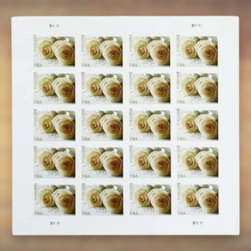2011 Wedding Roses Forever Postage Stamps Sheet First-Class