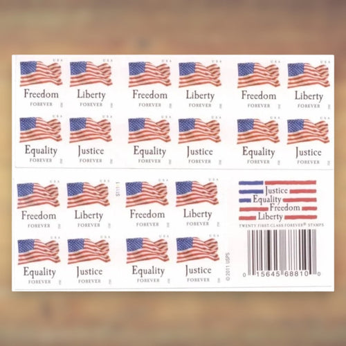 2012 U.S. Flag Forever Postage Stamps Booklet First-Class