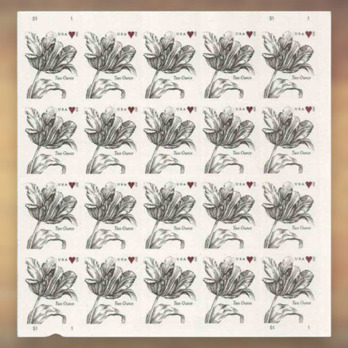 2015 Vintage Tulip Love Two Ounce Stamps Sheet First-Class