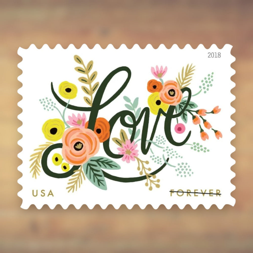 2018 Love Flowers Forever Postage Stamps Sheet First-Class