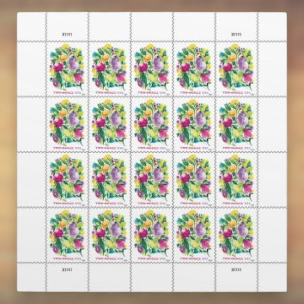 2024 Floral Bouquet Two Ounce Stamps Sheet First-Class