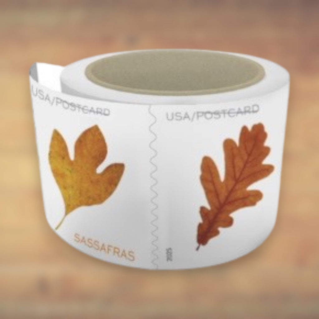 2025 Autumn Leaves Postcard Postage Stamps Coil First-Class Rate