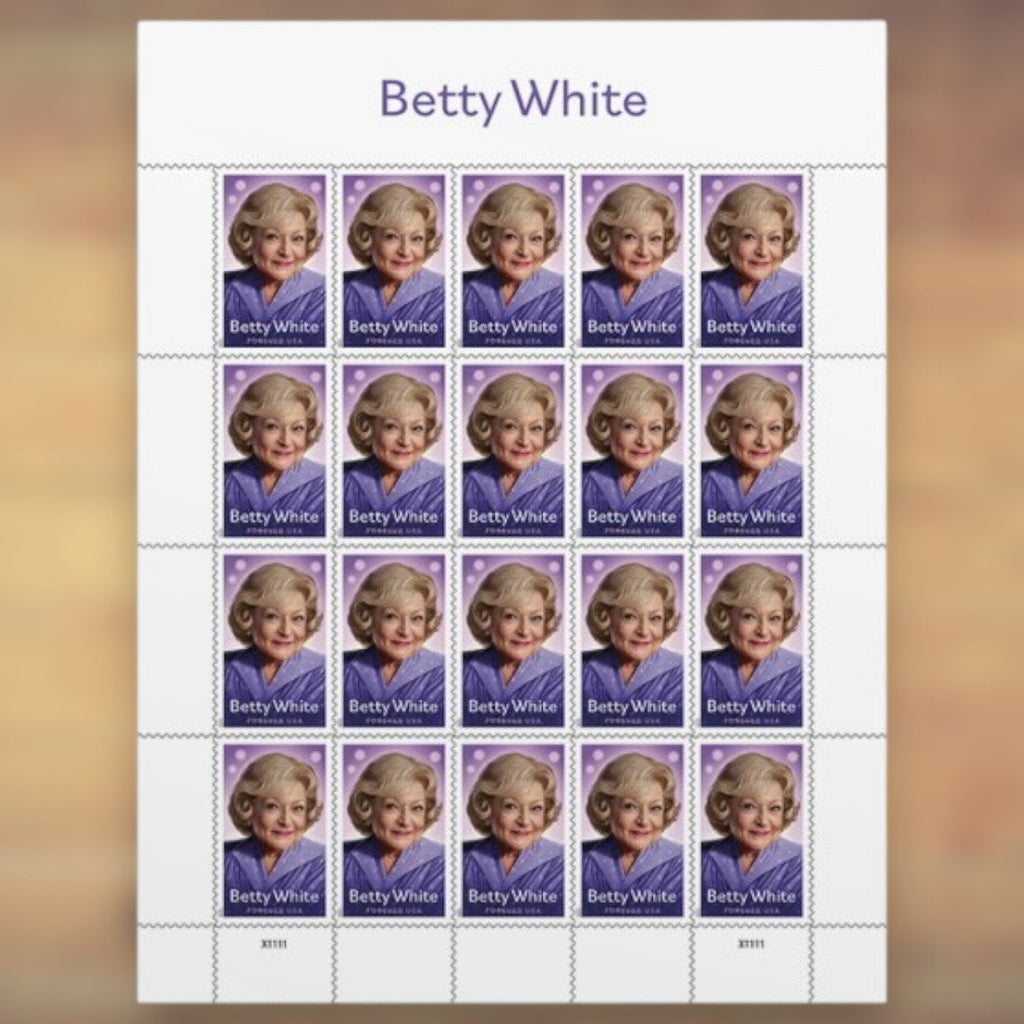2025 Betty White Forever Postage Stamps Sheet First-Class