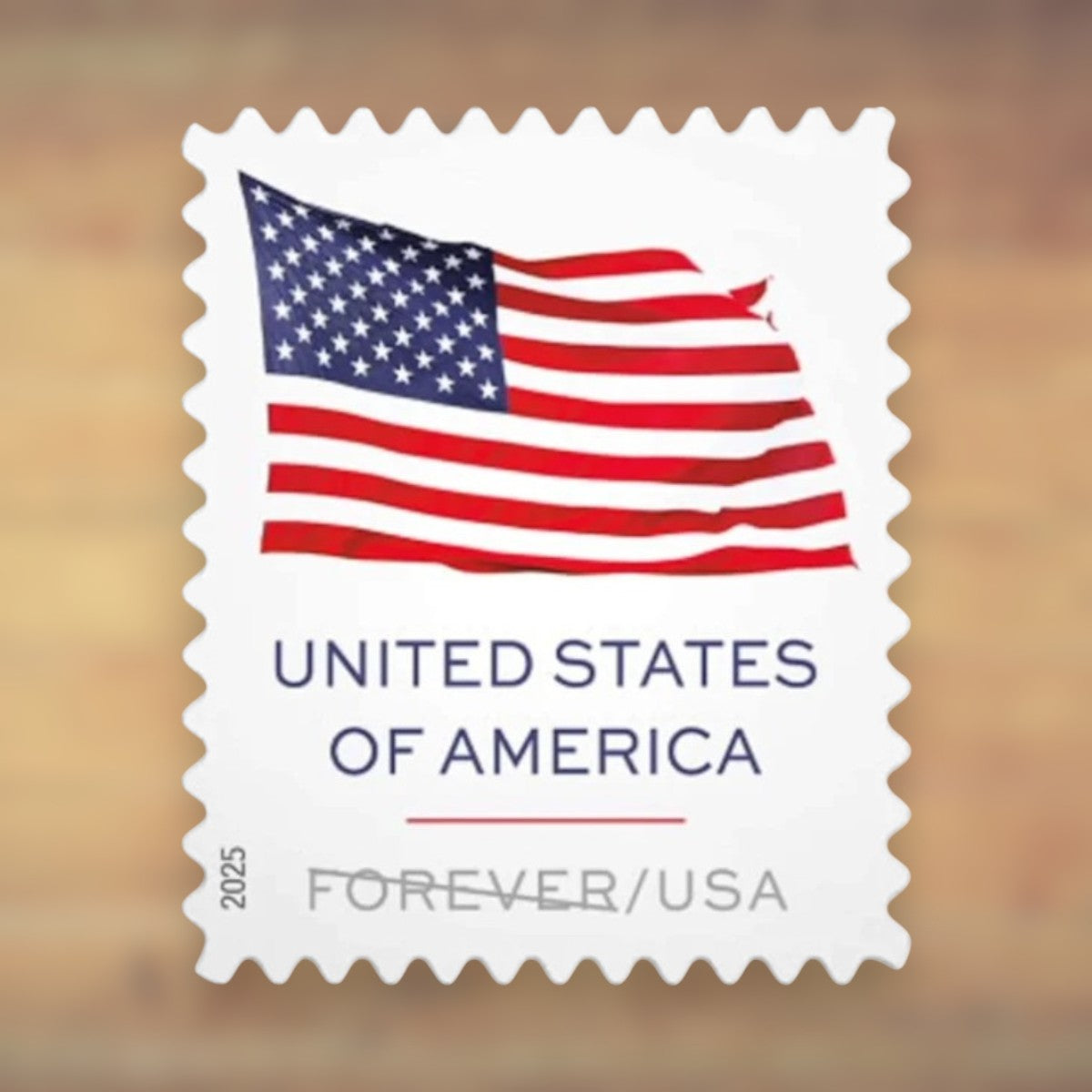 2025 U.S. Flag Forever Postage Stamps Self-Adhesive Sheet